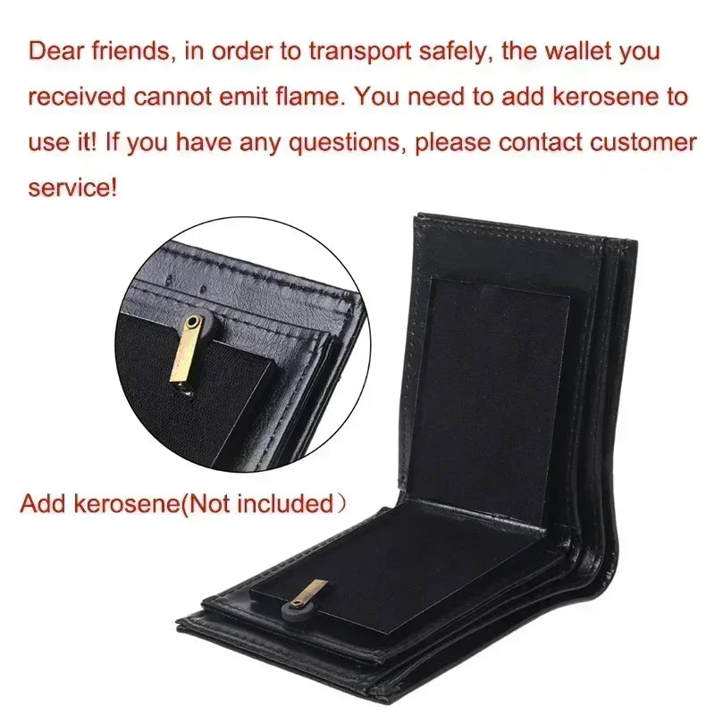 Newest 2-in-1 Fire Wallet - Magic Techniques Stage Magic Props Street Card Magic Fun Illusion Magician Wallet Portable Lighter