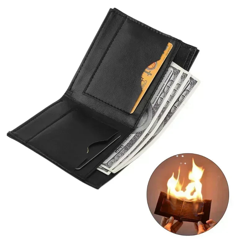 Newest 2-in-1 Fire Wallet - Magic Techniques Stage Magic Props Street Card Magic Fun Illusion Magician Wallet Portable Lighter